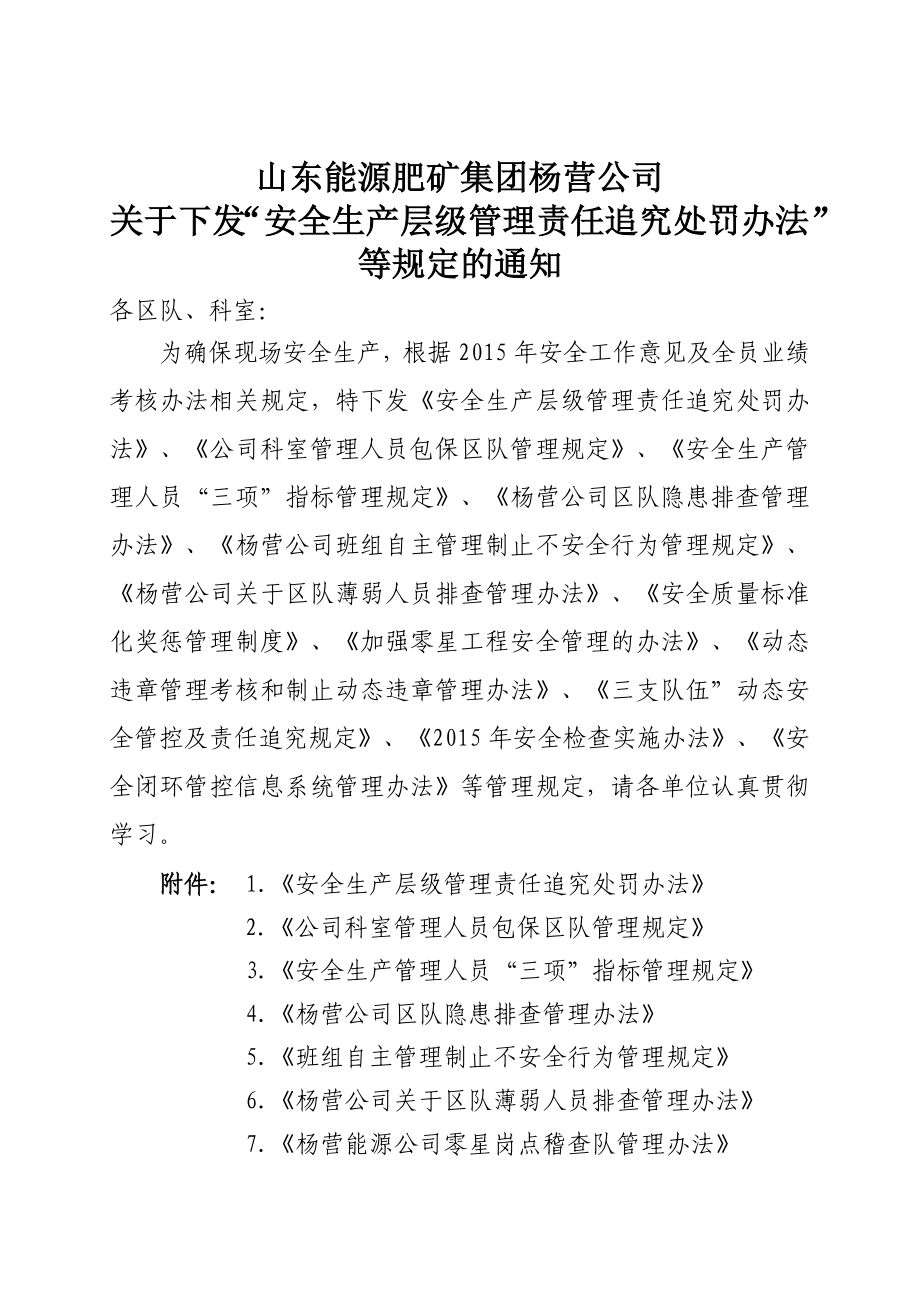 奖罚制度_安全生产层级管理责任追究处罚办法_第1页