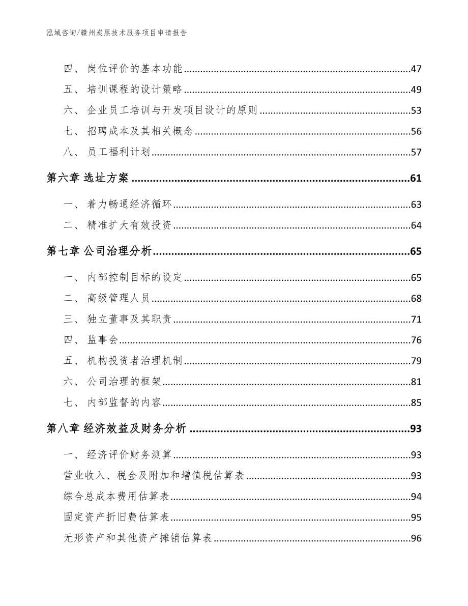 赣州炭黑技术服务项目申请报告【模板范本】_第5页