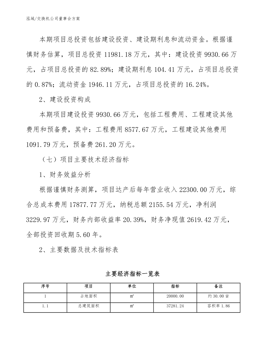 交换机公司董事会方案_参考_第4页