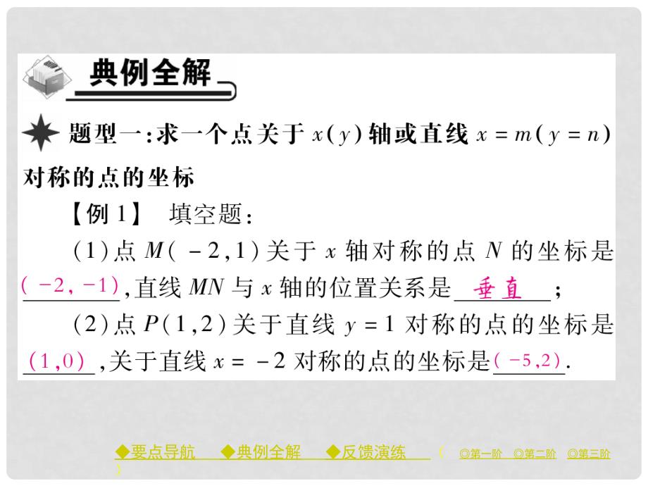 八年级数学上册 13.2 用坐标表示轴对称（第2课时）课件 （新版）新人教版_第3页