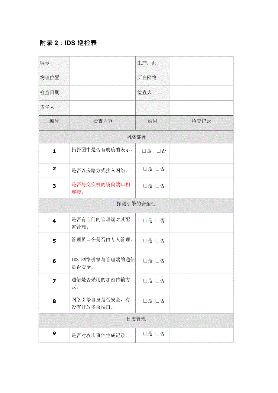 (完整)各种网络安全设备巡检报告汇总,推荐文档_第4页