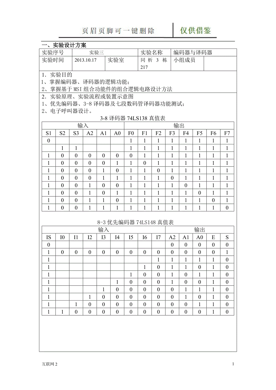 编码器与译码器实验报告互联网_第2页