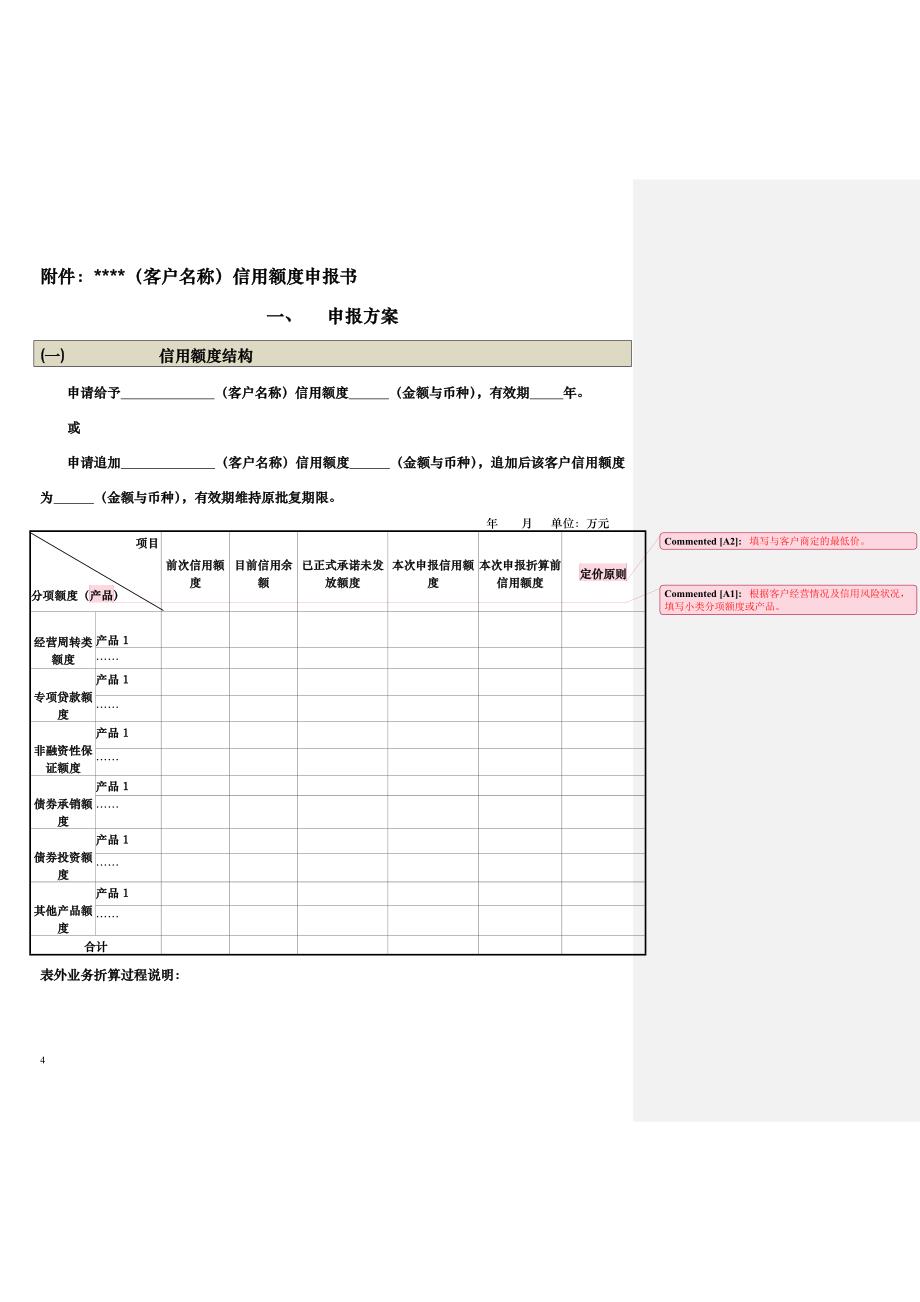 银行公司客户信用额度请示文件_第4页