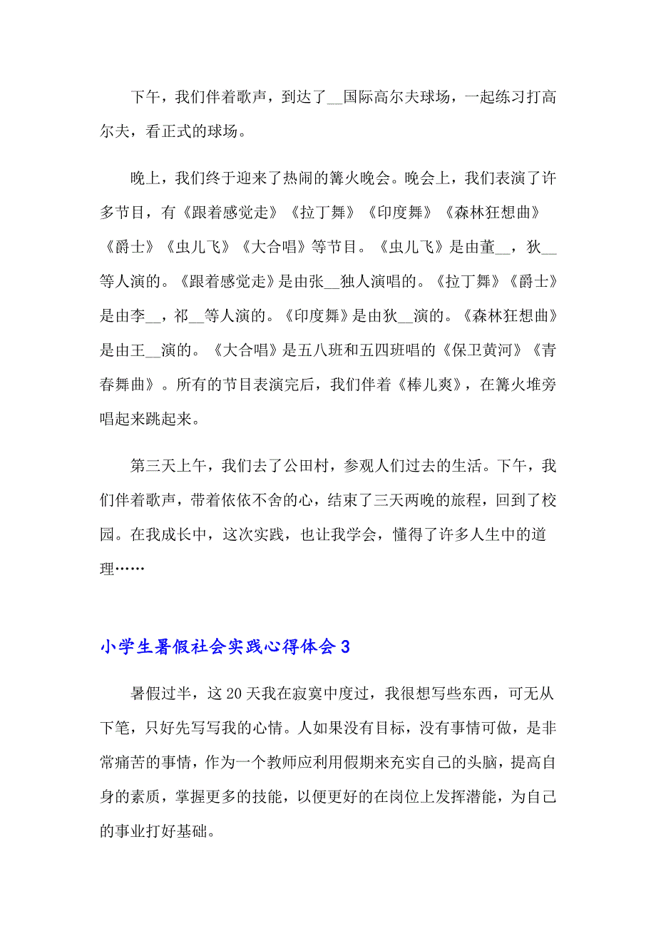 2023年小学生暑假社会实践心得体会集锦10篇_第3页