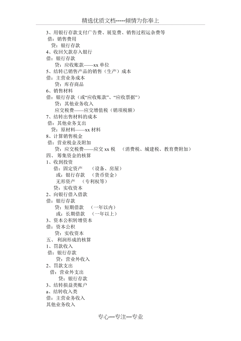 基础会计常见会计分录_第3页