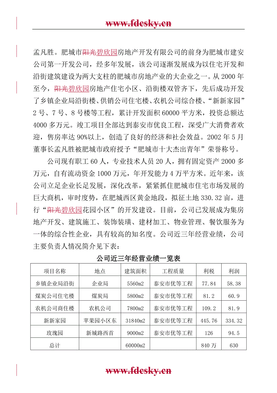 肥城市碧欣园小区建设项目可行性论证报告.doc_第3页