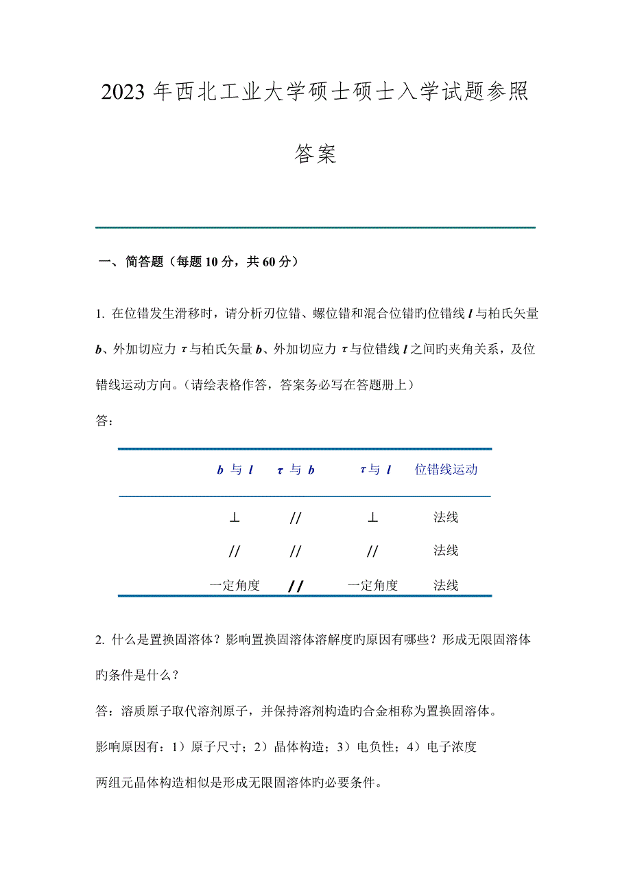 2023年硕士研究生入学考试材料科学基础试题....doc_第4页