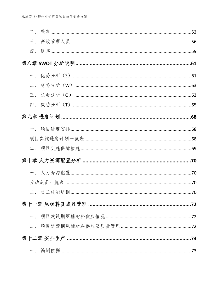 鄂州电子产品项目招商引资方案（范文参考）_第4页