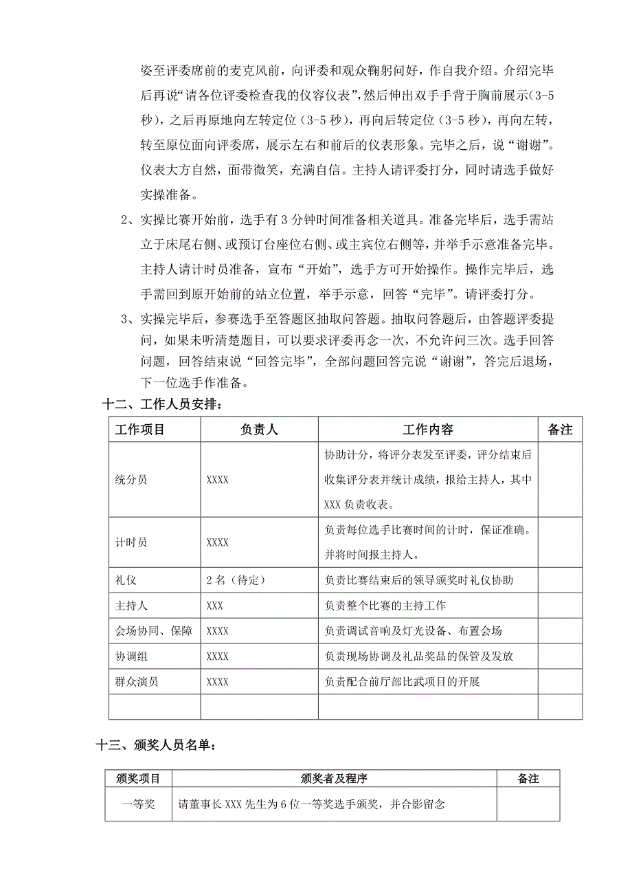 XX国际酒店技能比武大赛秩序册_第3页