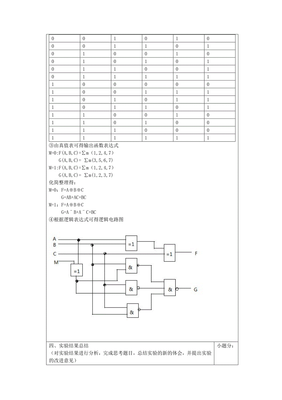 武大计算机学院数字逻辑实验报告2_第4页