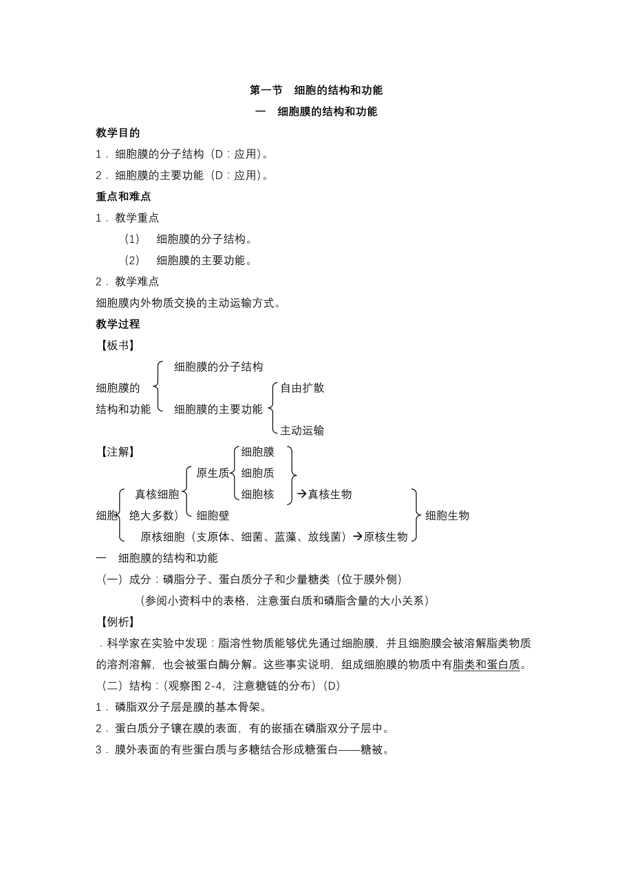 高中生物必修一细胞膜的结构和功能_第1页