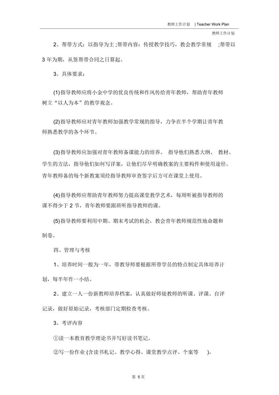 2020年教师老带新工作计划_第5页