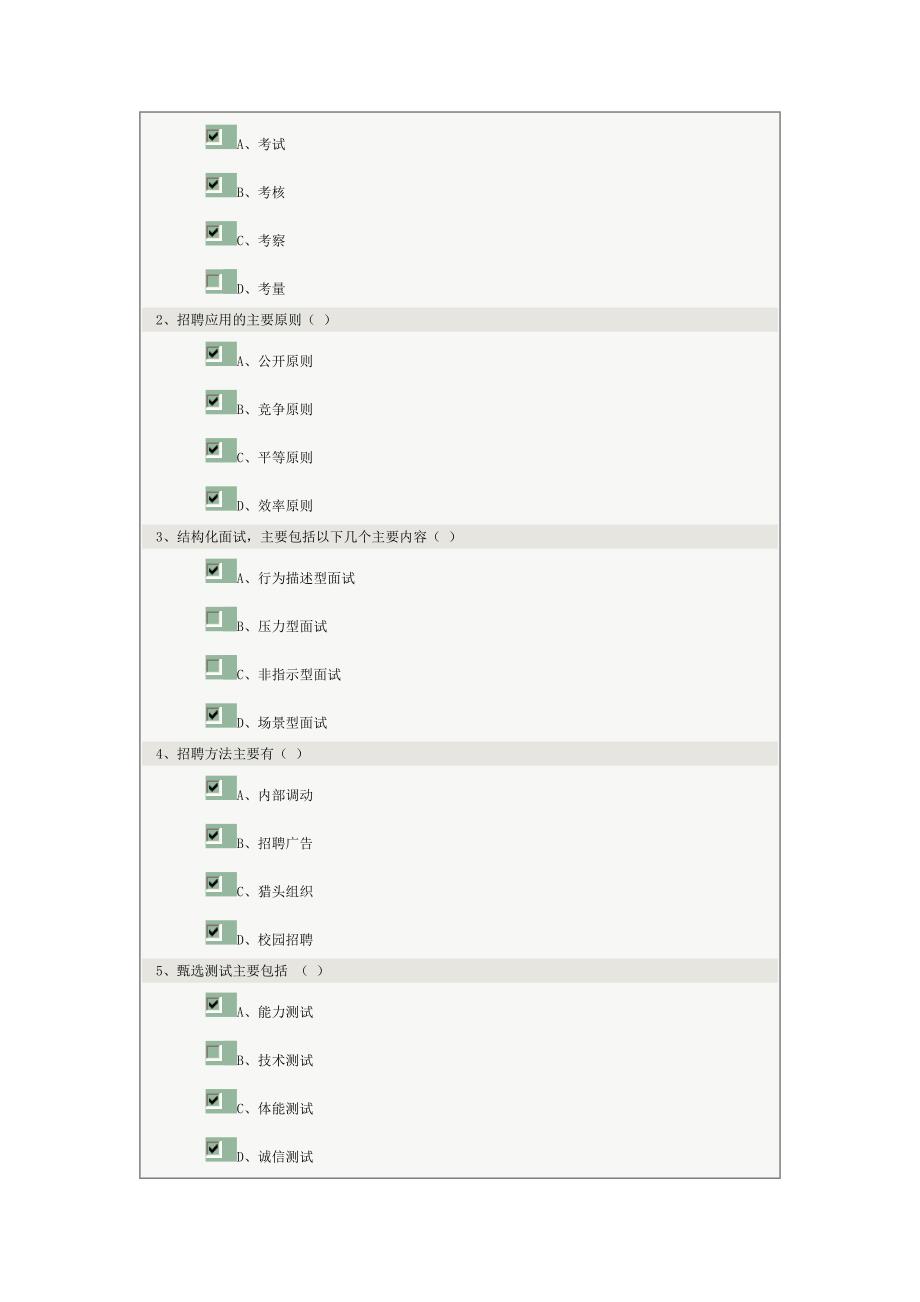 人力资源开发与管理》第章在线测试_第2页