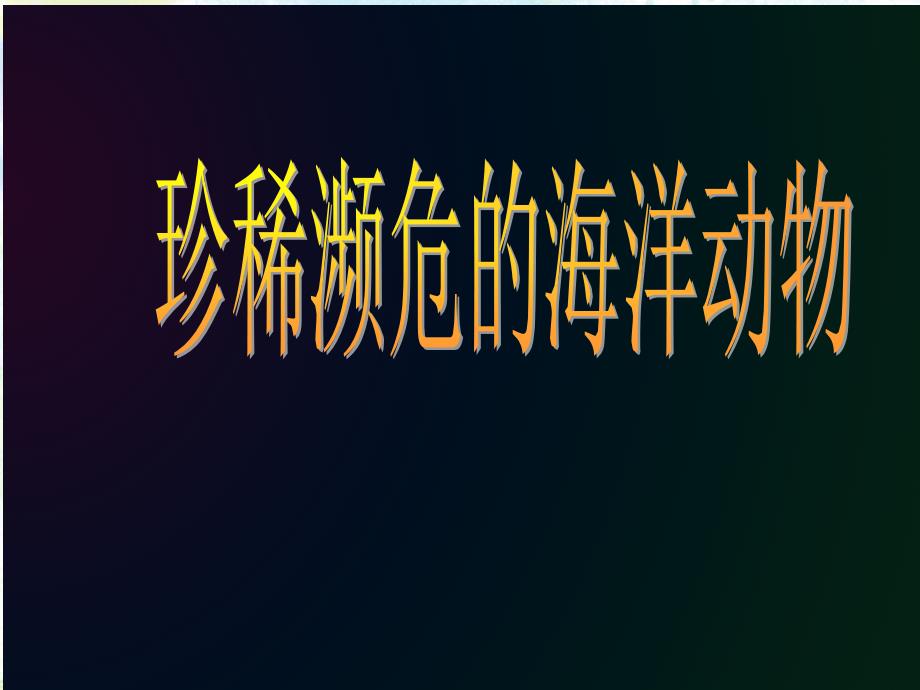 珍稀的海洋动物_第1页