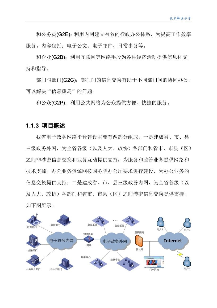 xxx电子政务网络工程数据系统建设项目技术方案_第5页