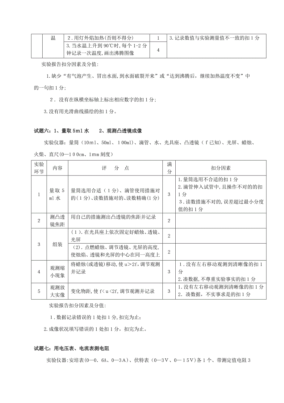 高中招生实验技能考试评分标准_第4页