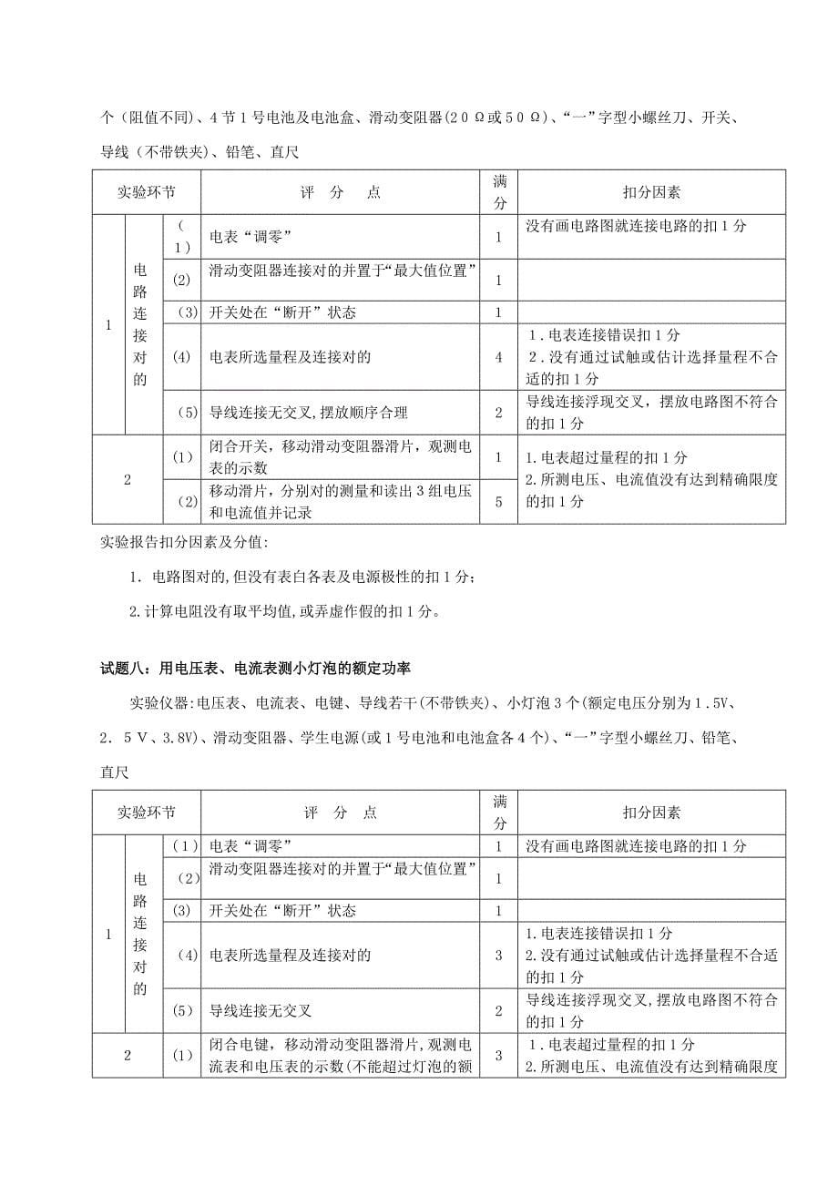 高中招生实验技能考试评分标准_第5页