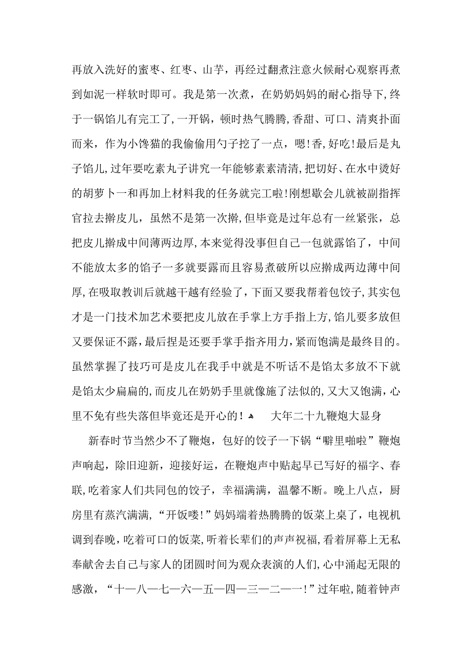 初二春节作文集锦10篇_第3页