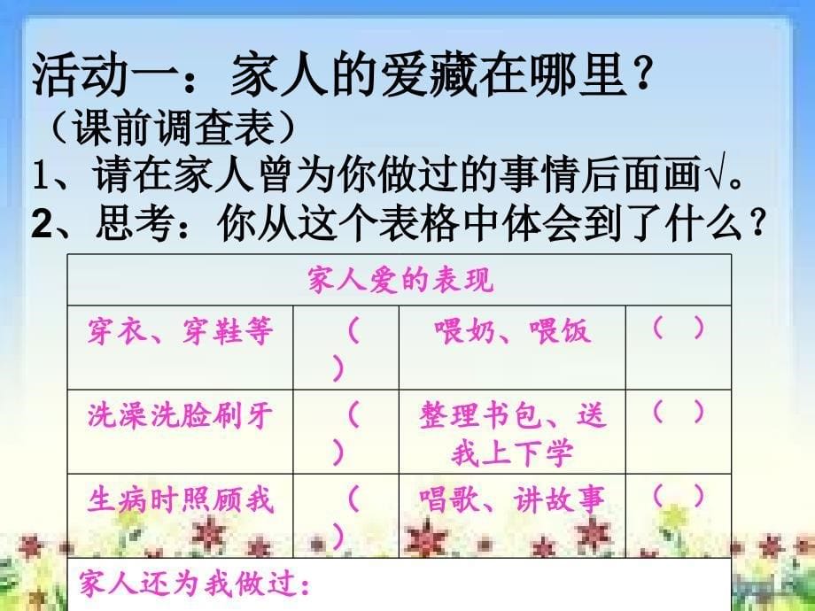 一年级道德与法治下册家人的爱优质课件ppt_第5页