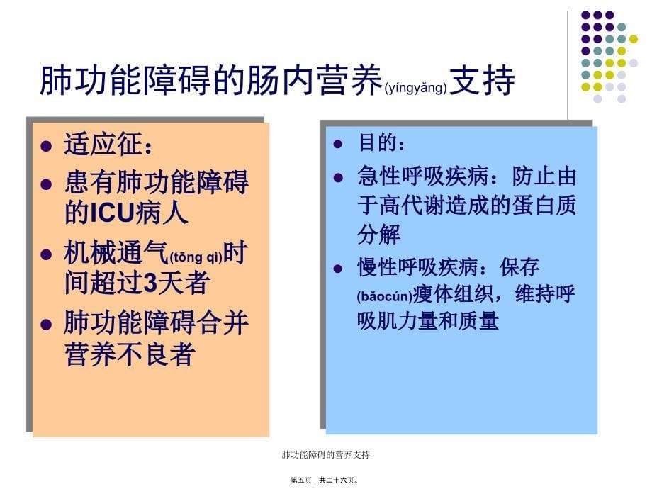 肺功能障碍的营养支持课件_第5页