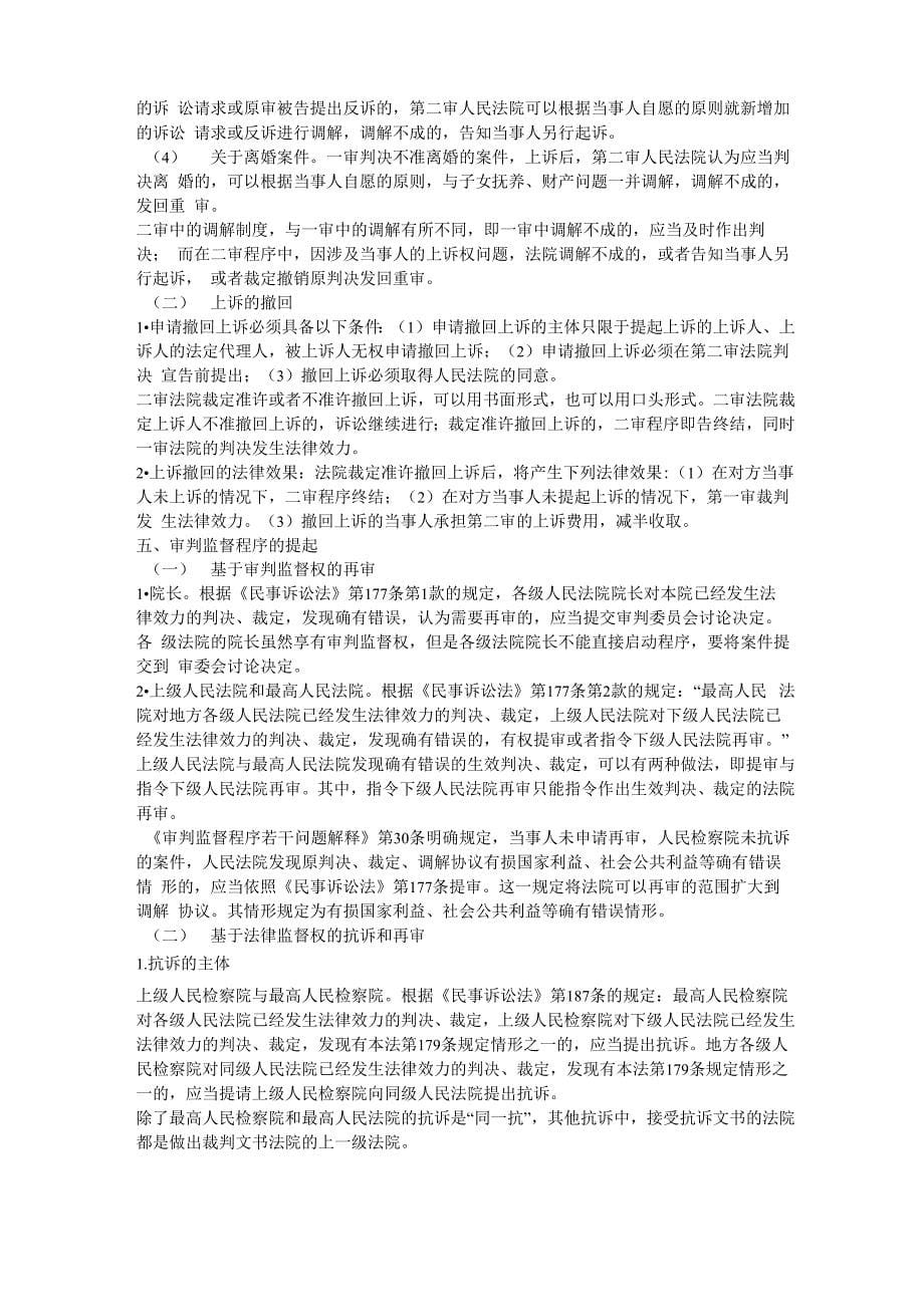 司法考试民事诉讼法高频考点总结_第5页