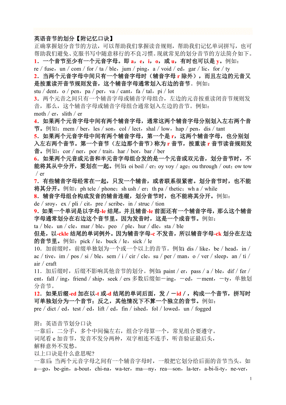英语划分音节的方法.doc_第1页