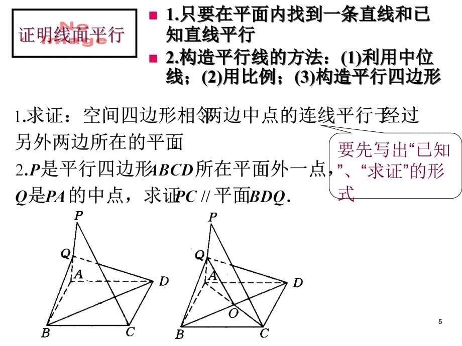 线面平行判断与性质优秀课件_第5页