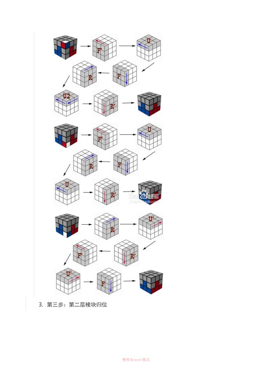 三阶魔方还原公式-三魔方公式_第2页