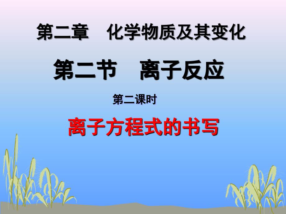 离子反应方程式_第1页