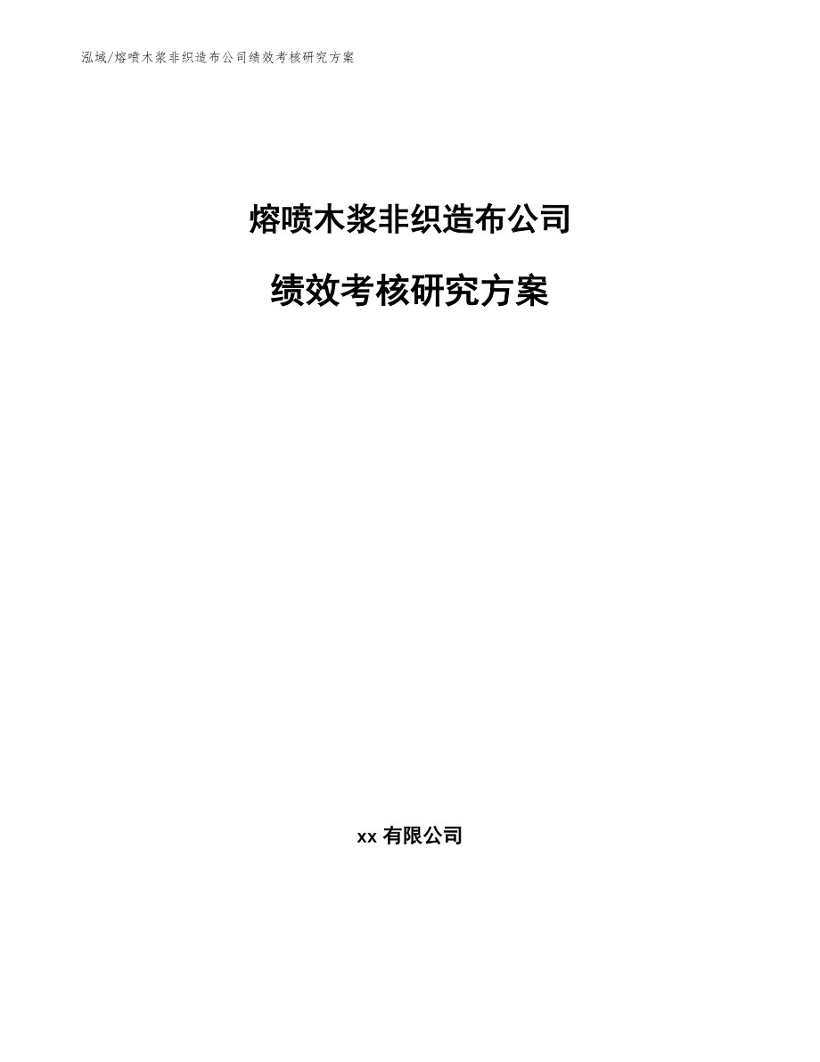 熔喷木浆非织造布公司绩效考核研究方案_范文_第1页