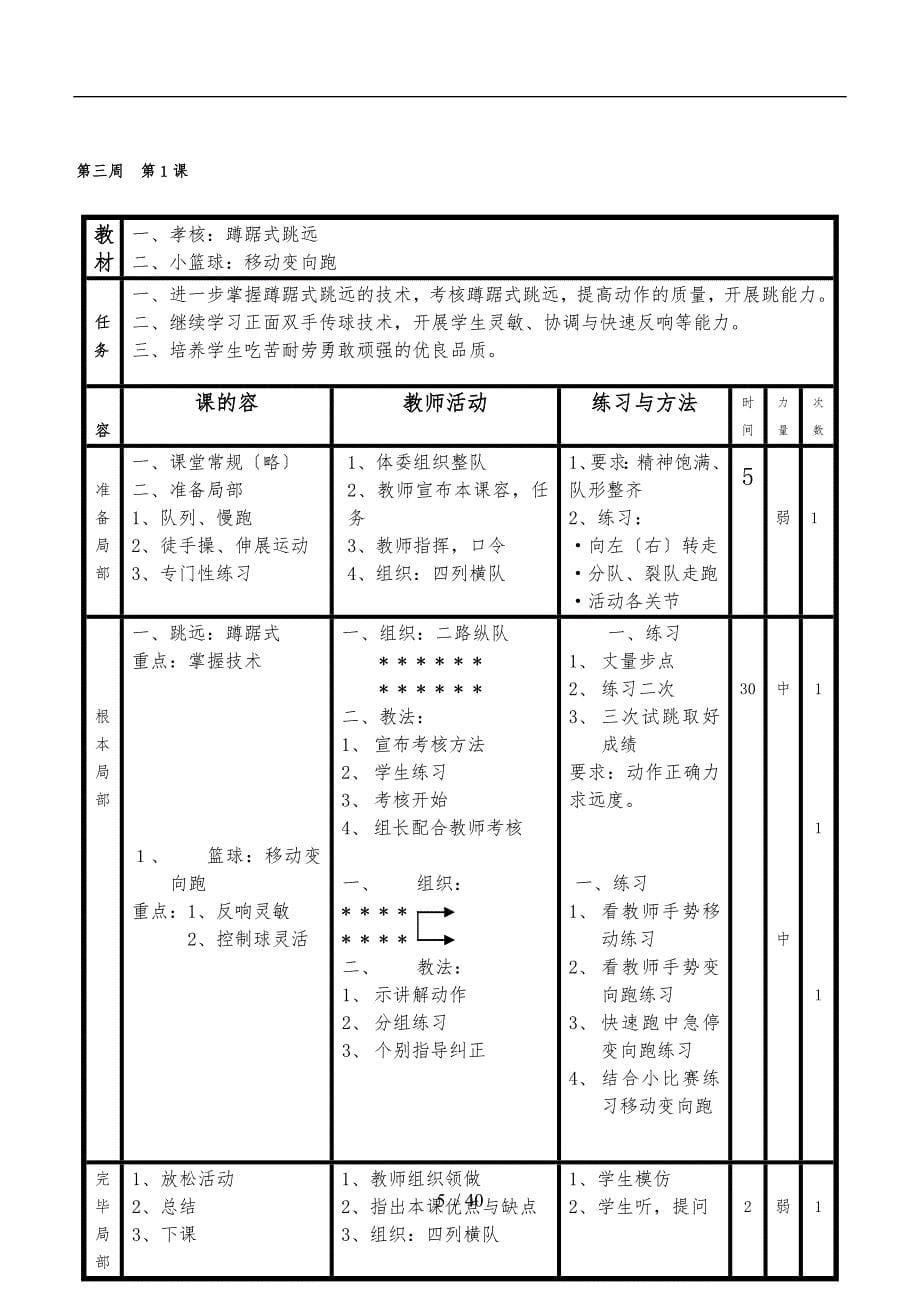 五年级体育课下册教案_第5页