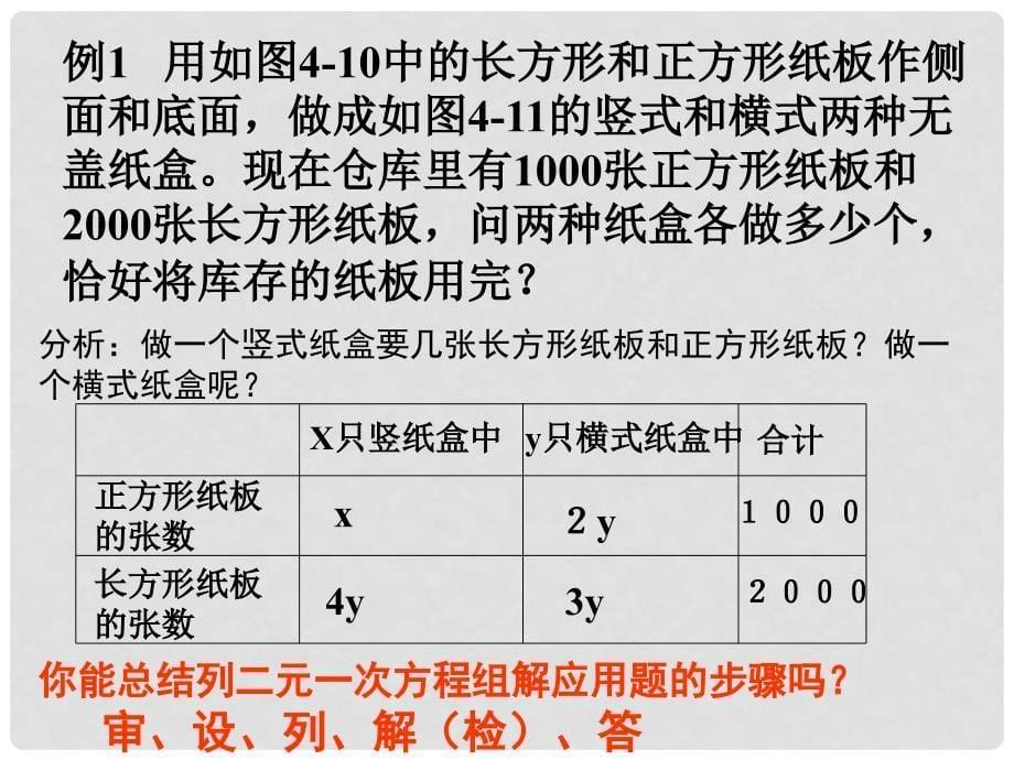 七年级数学下册 2.4 二元一次方程组的应用课件2 （新版）浙教版_第5页