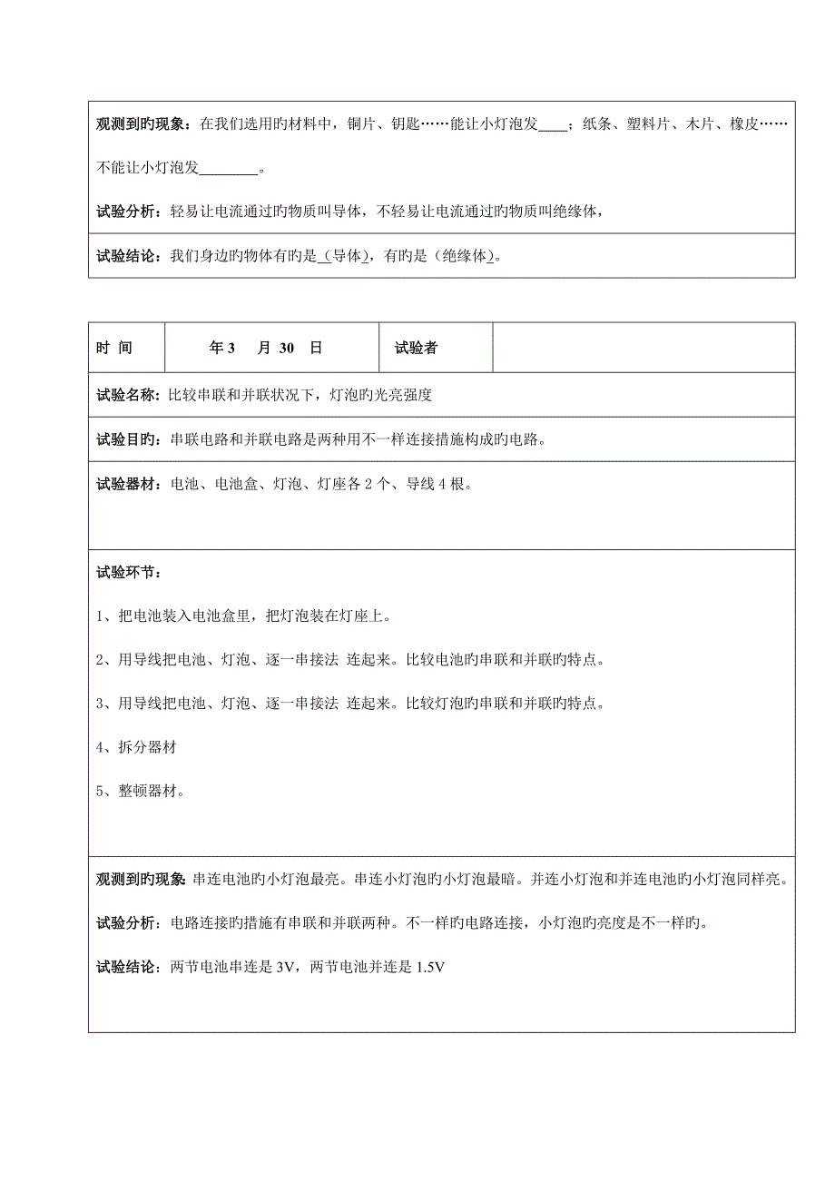 2023年教科版小学四年级科学下册实验报告单_第4页