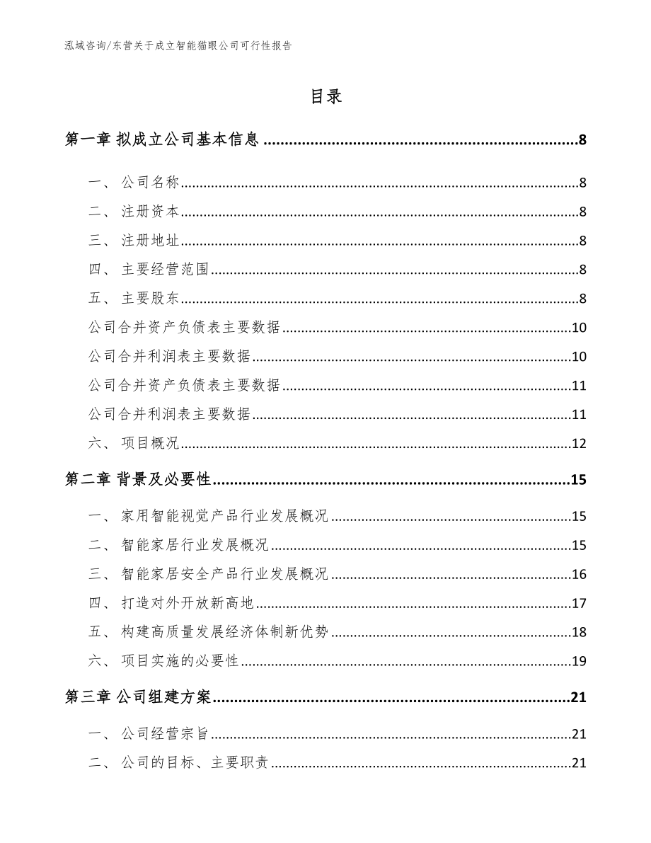 东营关于成立智能猫眼公司可行性报告_模板_第2页