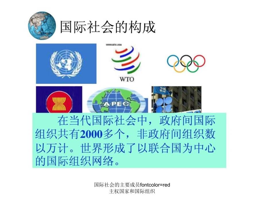 国际社会的主要成员fontcolorred主权国家和国际组织课件_第3页