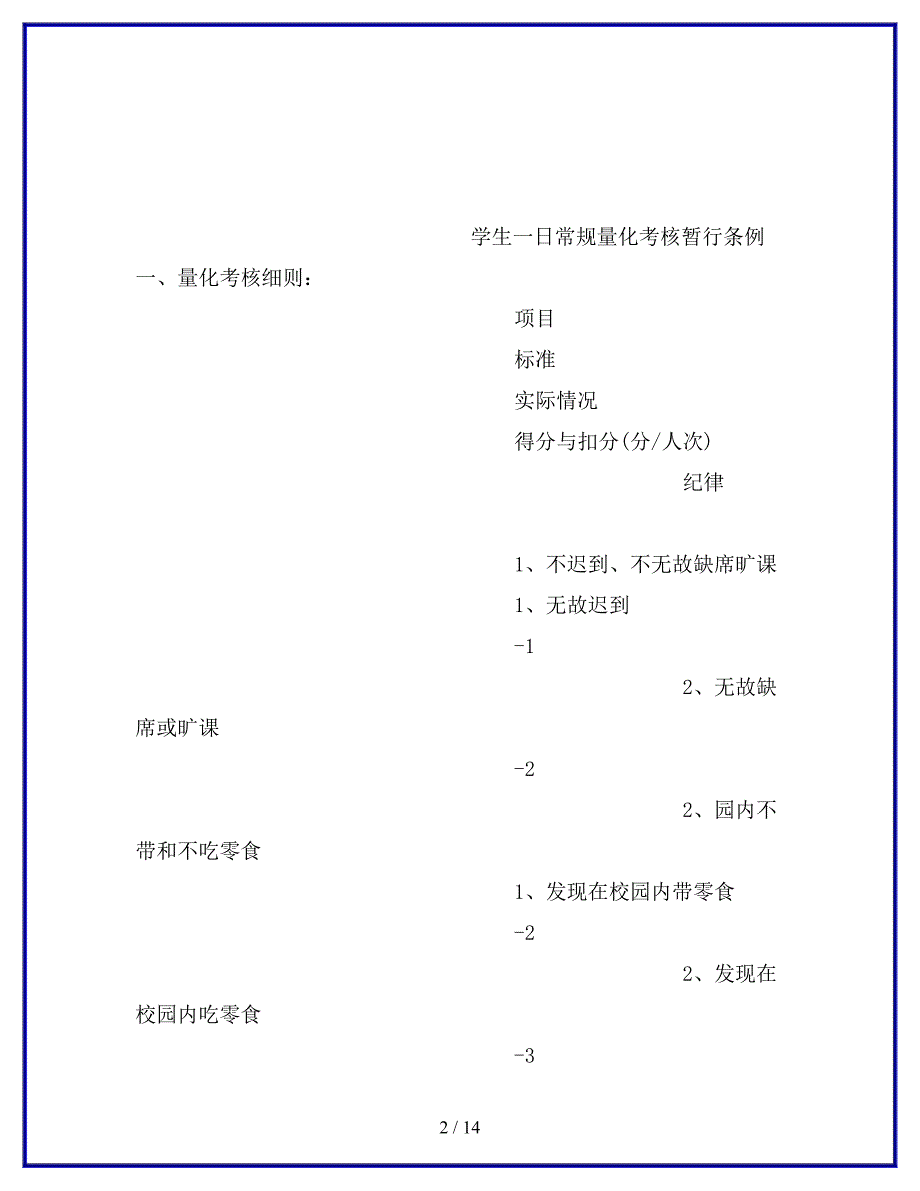 学生一日常规量化考核暂行条例.docx_第2页