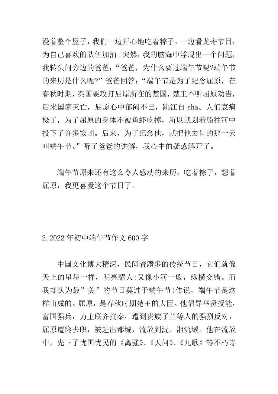 2022年初中端午节作文600字10篇.doc_第2页