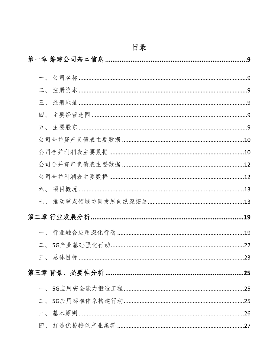 廊坊关于成立5G+智慧港口公司可行性研究报告(DOC 88页)_第2页