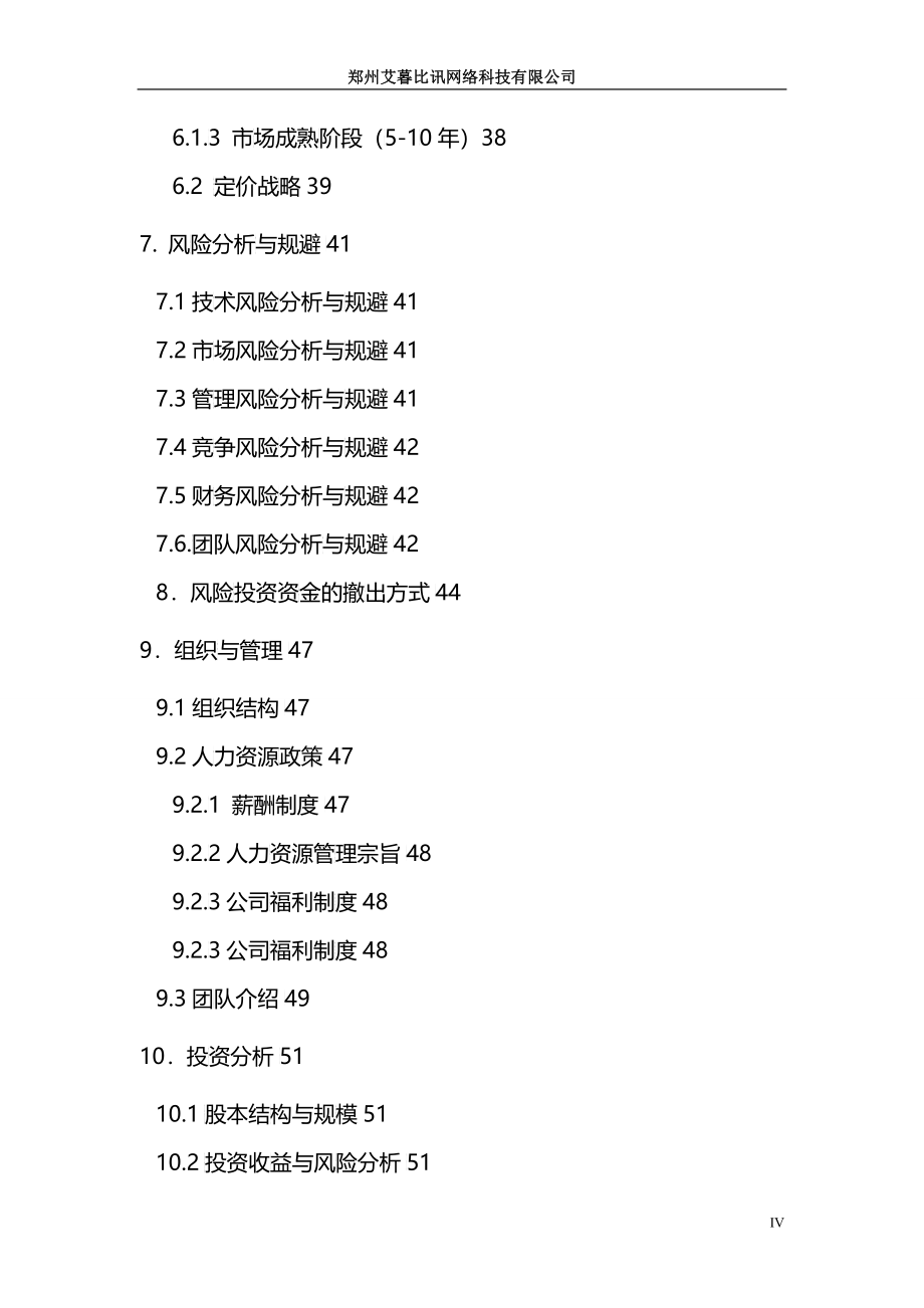 某网络科技有限公司商业计划书_第4页