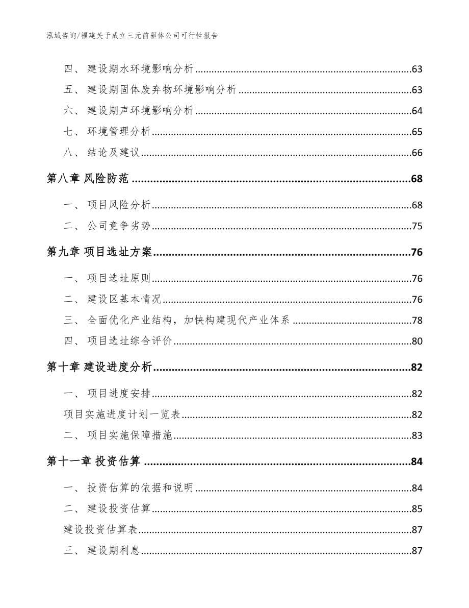 福建关于成立三元前驱体公司可行性报告【参考模板】_第5页