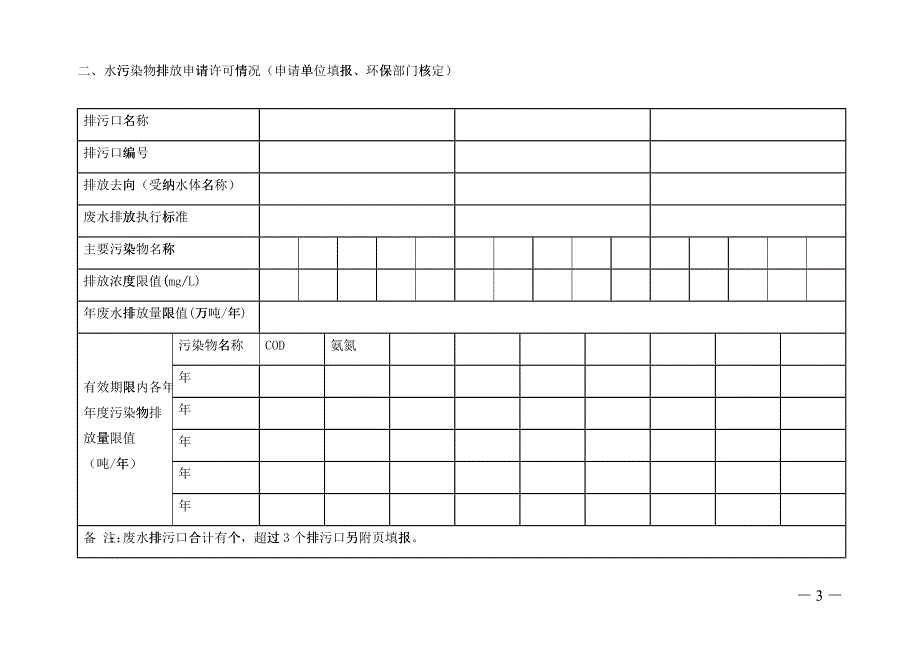 广东省排污许可证申请表格式文书_第3页