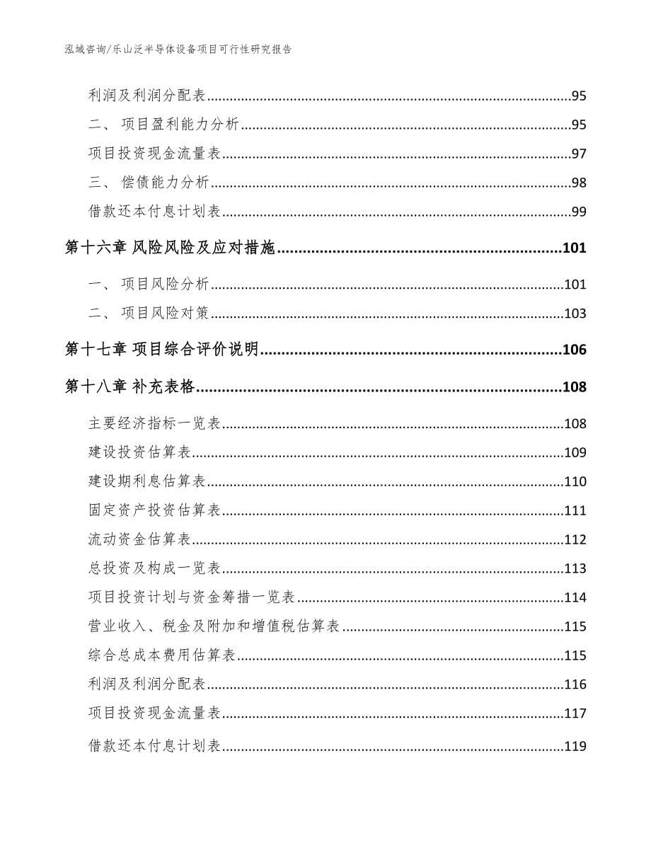 乐山泛半导体设备项目可行性研究报告_第5页