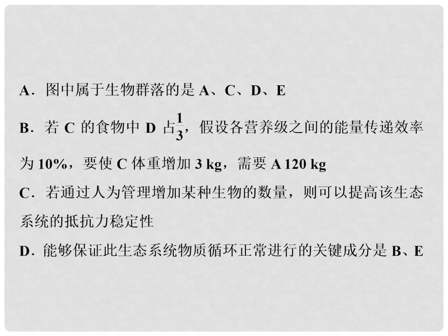 高考生物第二轮复习 难点、易错点 生态系统与环境保护综合题型专训课件 新人教版_第5页