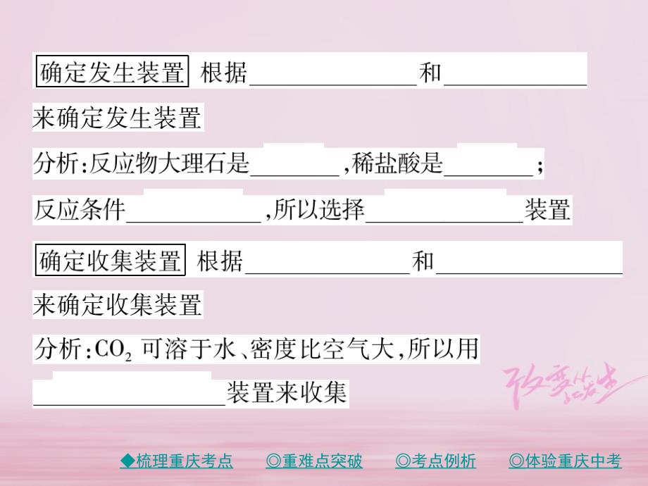 （重庆专版）2018中考化学总复习 第一篇 教材知识梳理 模块三 化学基础实验 第17讲 常见气体的制备课件_第3页