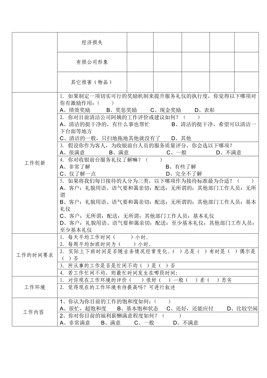 岗位分析调查问卷(收银员).doc_第2页