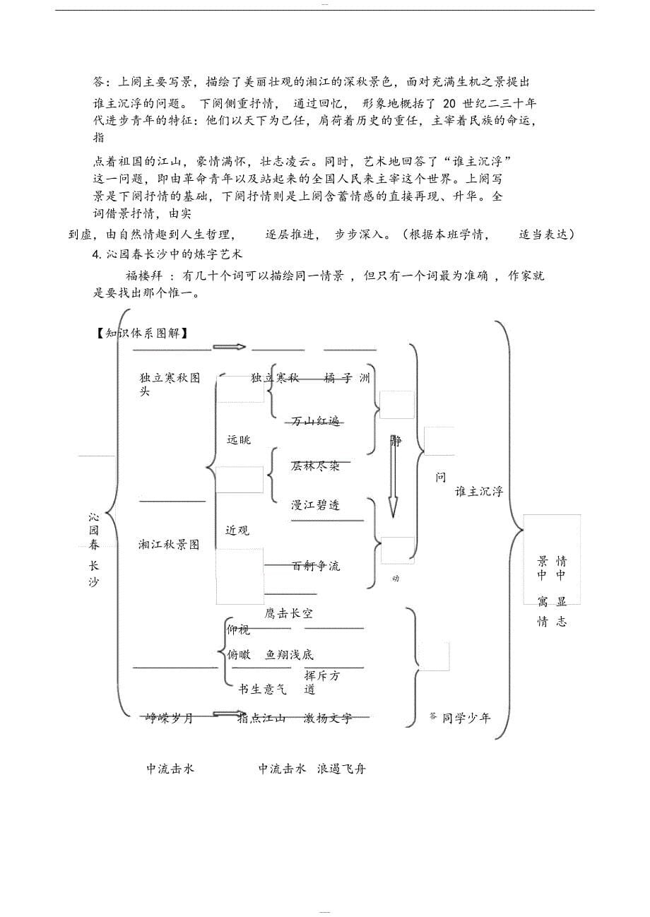 沁园春长沙公开课教学设计_第5页