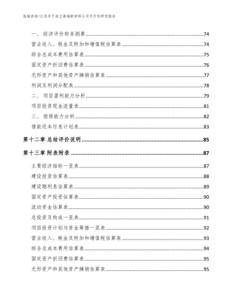 江苏关于成立高端新材料公司可行性研究报告（范文模板）_第5页