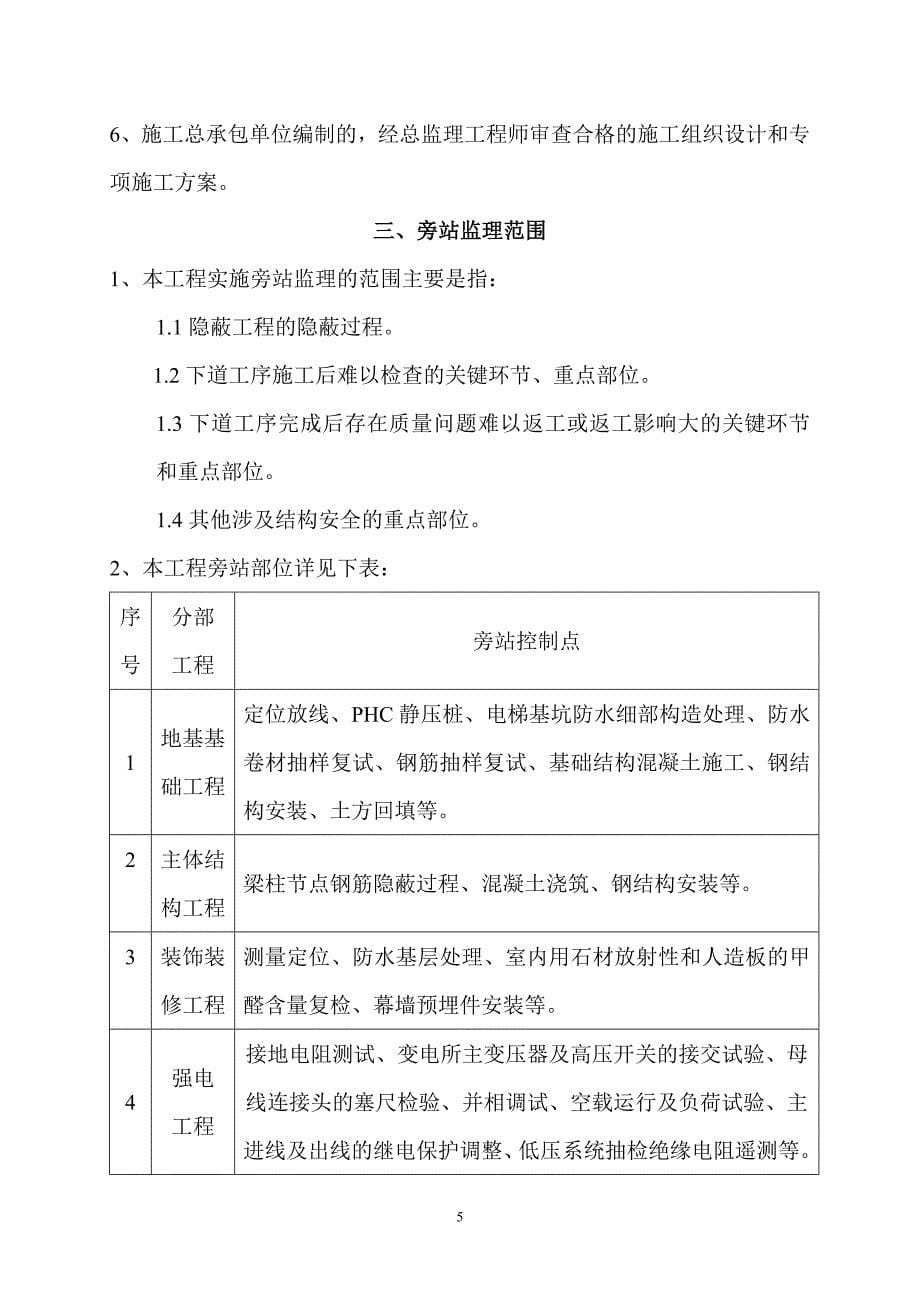 唐山世博广场二期项目工程旁站监理细则_第5页