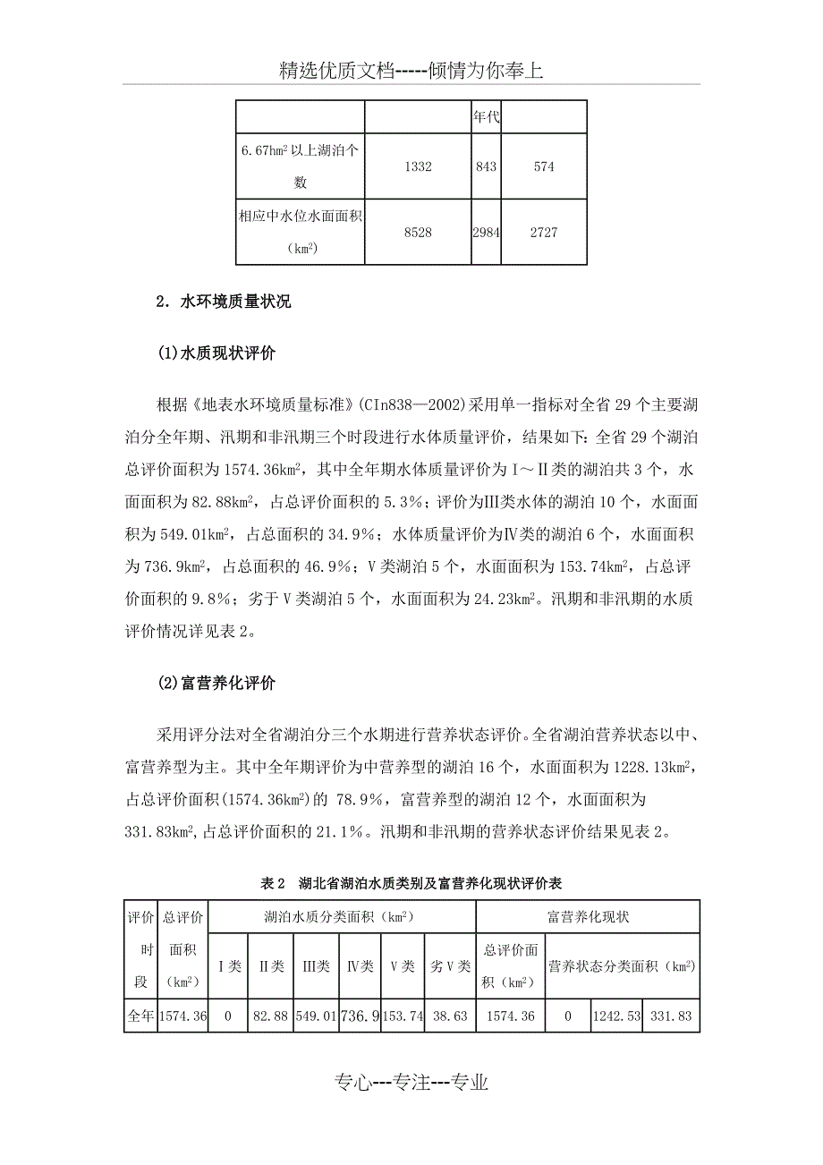 湖北省湖泊环境现状及污染控制措施(共6页)_第2页