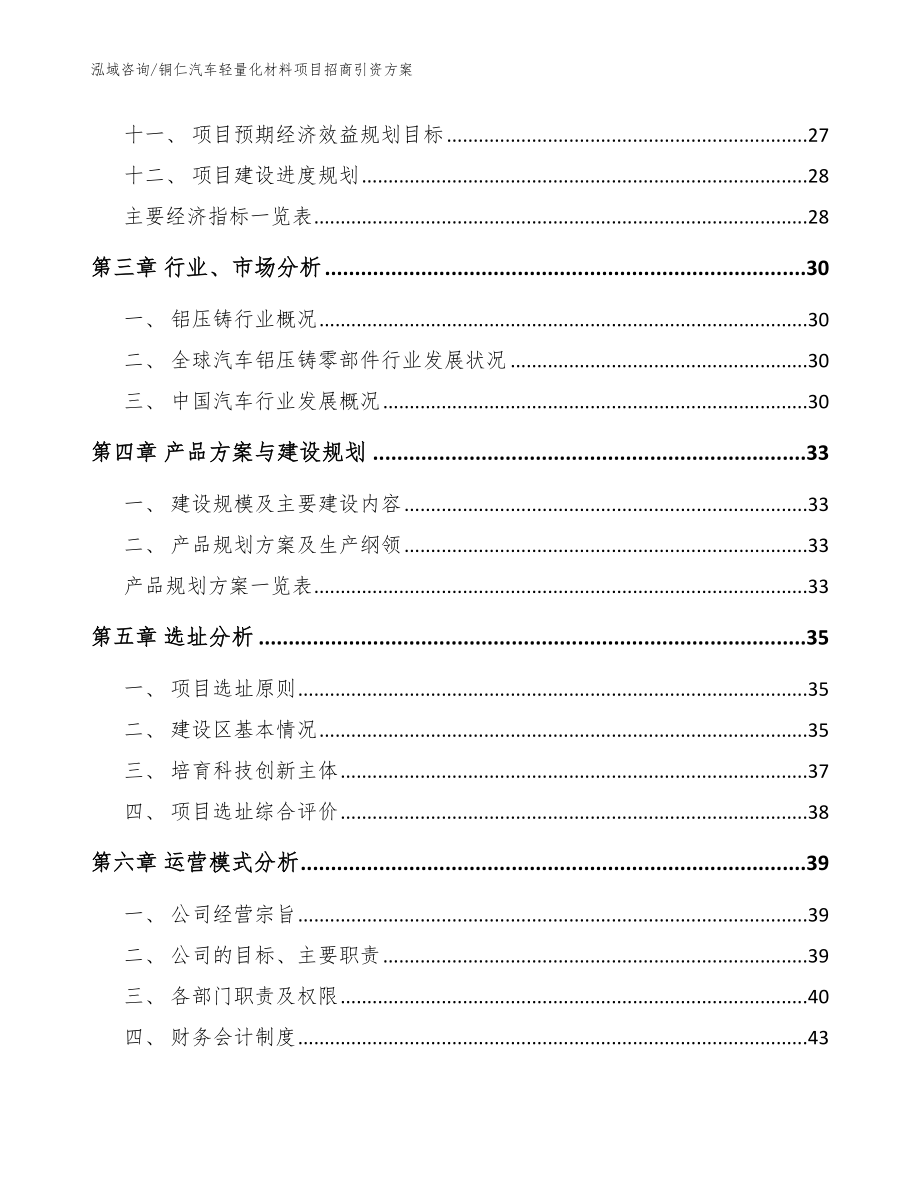 铜仁汽车轻量化材料项目招商引资方案范文参考_第3页